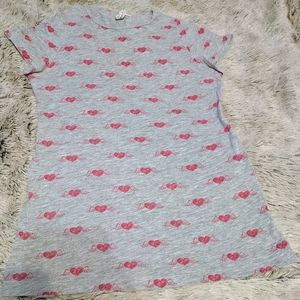Miken Gray with Hearts Top Size Small